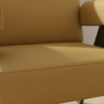 Veneto Lounge Chair Ochre Fabric - Image 5
