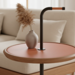 Arterra B Side Table Rust Leather - Image 3