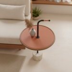 Arterra B Side Table Rust Leather - Image 4