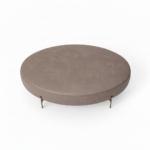 Velvo Oval Bench Brown Fabric - Image 3