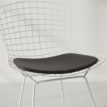 Wire Chair Single Pad (A11) White Steel - Image 3