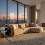 Falcone Sofa Greige Fabric - Image 2