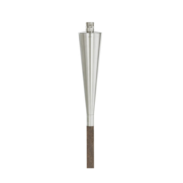 Stainless Steel Outdoor Garden Torch Orchos Silver Hardwood
