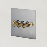 3G Toggle Switch / Steel / Brass