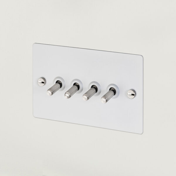 4G Toggle Switch / White / Steel