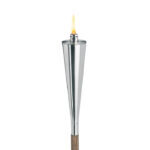 Stainless Steel Outdoor Garden Torch Orchos Silver Hardwood - Image 2