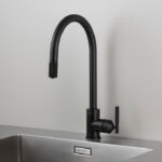 Kitchen Taps / Mixer With Pull Out Spray / Linear / Welders Black - Image 2