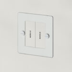 1G Euro Plate - 2 Mod / White