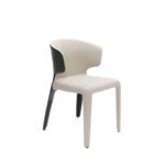 Javel Dining Chair Beige Faux Leather