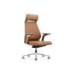 Coups Office Chair Brown Half Leather