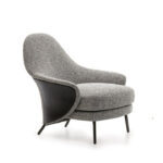 Vesta Lounge Chair – Light Grey Fabric