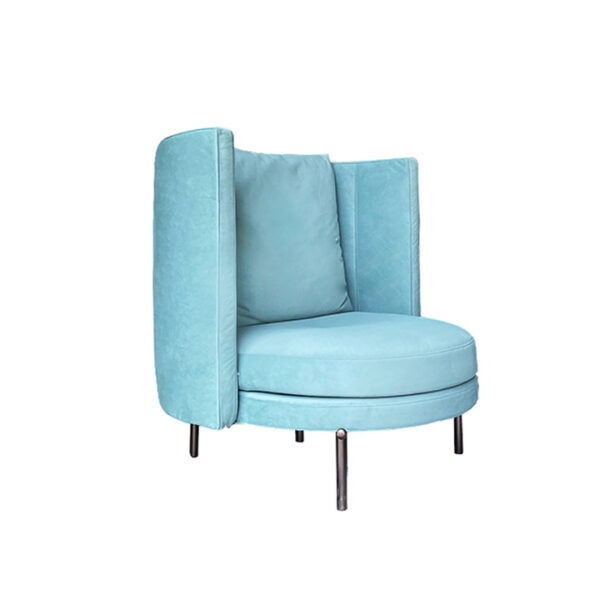Tubo Lounge Chair 92 Light Blue Fabric