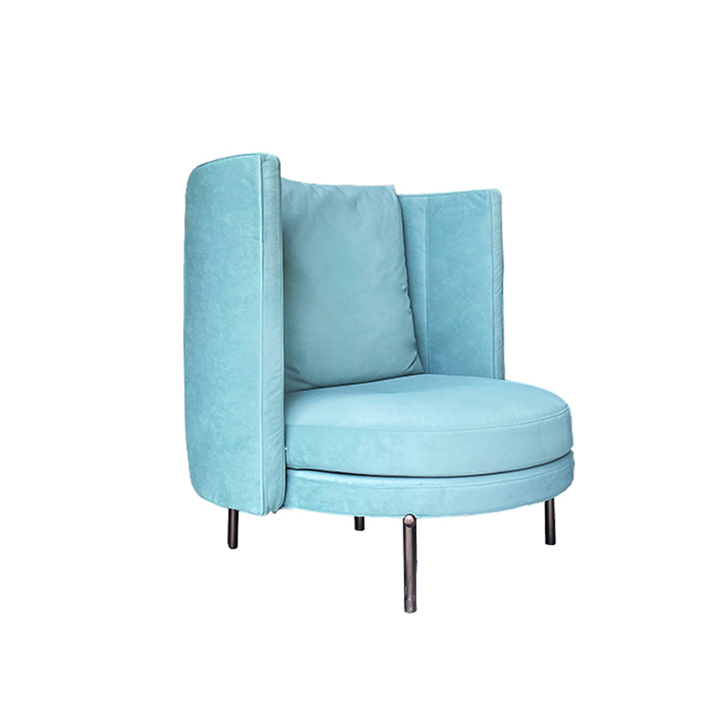 A181045-1S.jpg Tubo Lounge Chair 92 Light Blue Fabric - Image 1