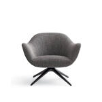 Wardley Lowback Lounge Chair Grey PU