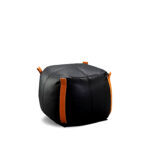 Hobhouse Stool Black Leather 