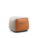 Bly 56 Stool Grey Yellow Polyurethane Leather