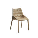 Celsa Dining Chair Metal Leather Brown