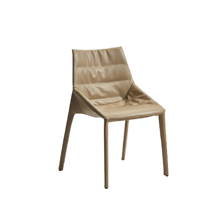 A62002L-A.jpg Celsa Dining Chair Metal Leather Brown - Image 1