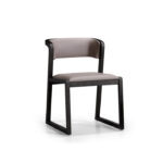 Chiara Armless Dining Chair Fabric Brown