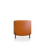 Coppino Round Stool Birch Wood Leather