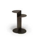 Handsel Side Table (A6) Stainless Dark Brown