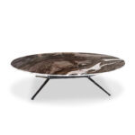 Chama Coffee Table A Round Natural Marble