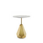 Aldis Side Table Champagne Jasper Marble