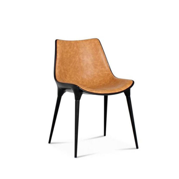 Allent Dining Chair Brown Microfiber