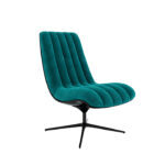 Arend Lounge Chair Teal Fabric Fiberglass Iron