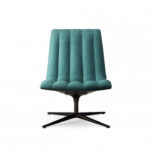 Arend Lounge Chair Teal Fabric Fiberglass Iron - Image 2