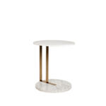 Ashter Side Table White Marble