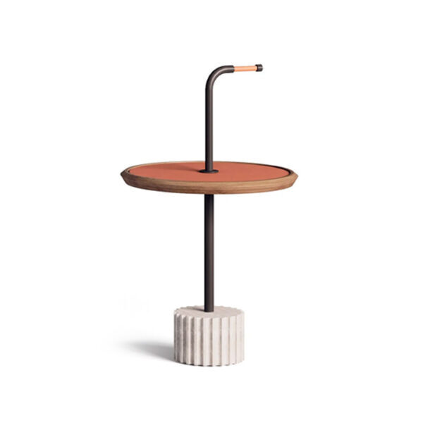 Arterra B Side Table Rust Leather