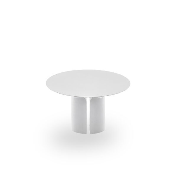 Aspach Round Side Table White