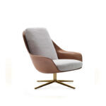 Basilica Lounge Chair Beige Fabric