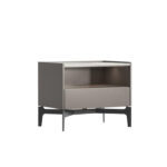 Cadenti Bedside Table Grey Metal