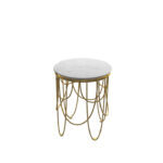 Caleb Side Table White Marble