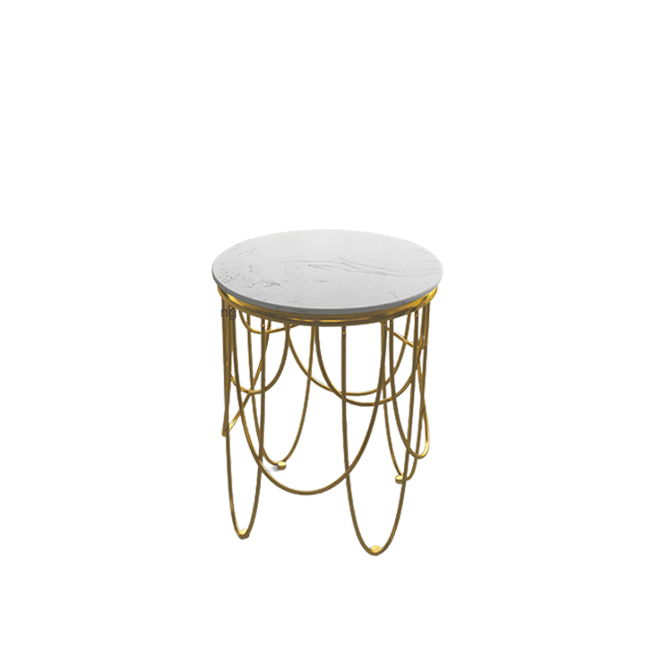 CALEB-SIDE-TABLE-A4ST641.jpg Caleb Side Table White Marble - Image 1