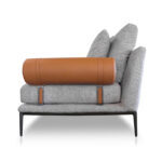 Casoria Sofa Fabric - 3 Seater Sofa Grey - Image 2