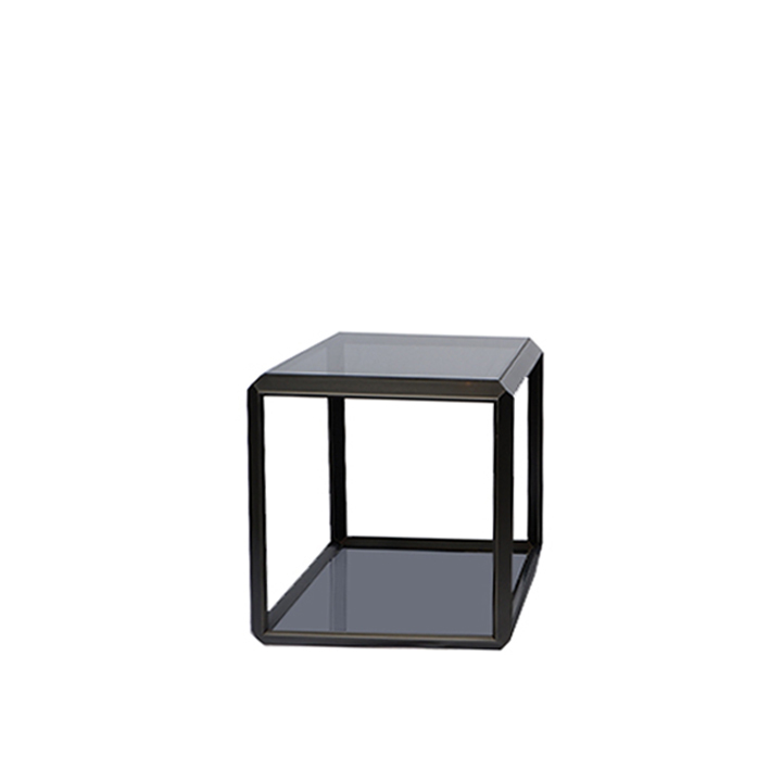 CASPERIA-0.56-COFFEE-TABLE-A6GFB58.jpg Casperia Coffee Table - 0.56 Metal Frame Glasses Black - Image 1