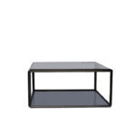 Casperia Coffee Table - 0.8 Metal Frame Glasses Black