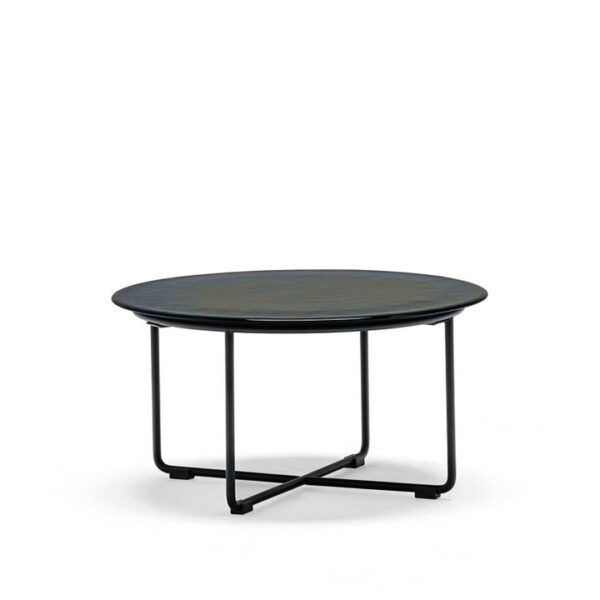 Crawford Side Table Black Glass