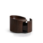 Cyprus Bed Side Table Metal Dark Oak - Image 2