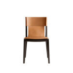 Eltham Armless Chair Brown Leather - Image 2
