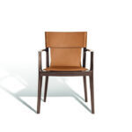 Eltham Armrest Chair Brown Leather - Image 2