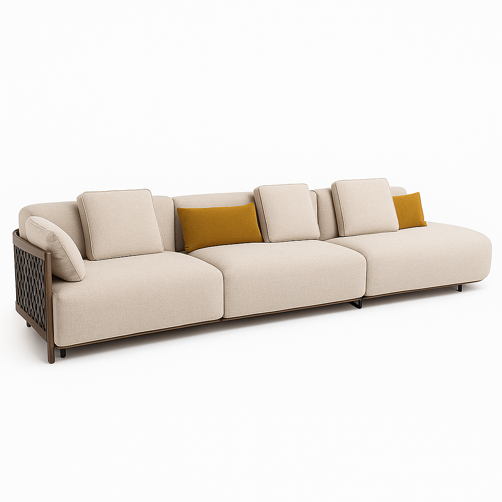 Eloura-Sofa.png Eloura Sofa Cream Fabric - Image 1