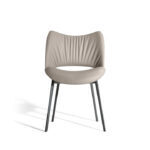 Eshtar Dining Chair Grey Nappa Leather - Image 2