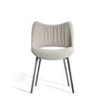 Eshtar Dining Chair Grey Nappa Leather - Image 3