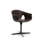 Fox Dining Chair Dark Brown Genuine Leather