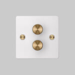 2G Dimmer / White / Brass - Image 2