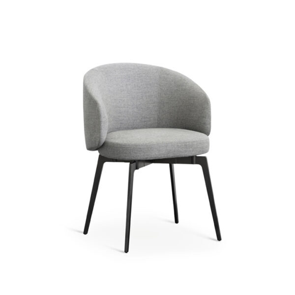Genevere Dining Chair Grey Leather